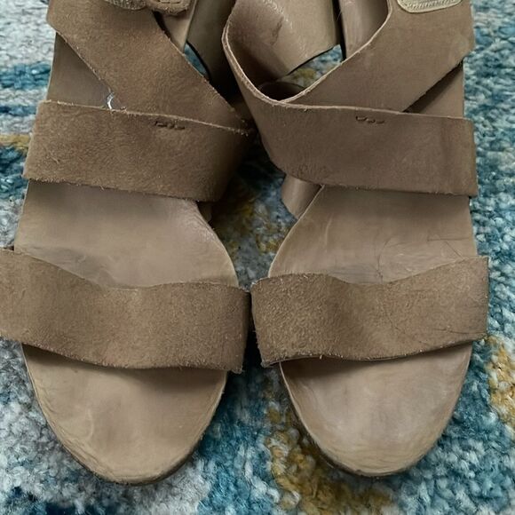 PEDRO GARCIA Tan Suede Sandals Heels Size 8/38 - Picture 4 of 10